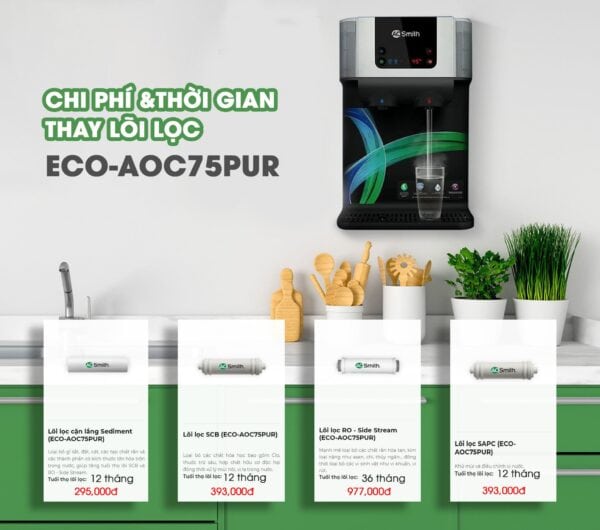 Bộ lõi lọc nước AO Smith ECO-AOC75PUR